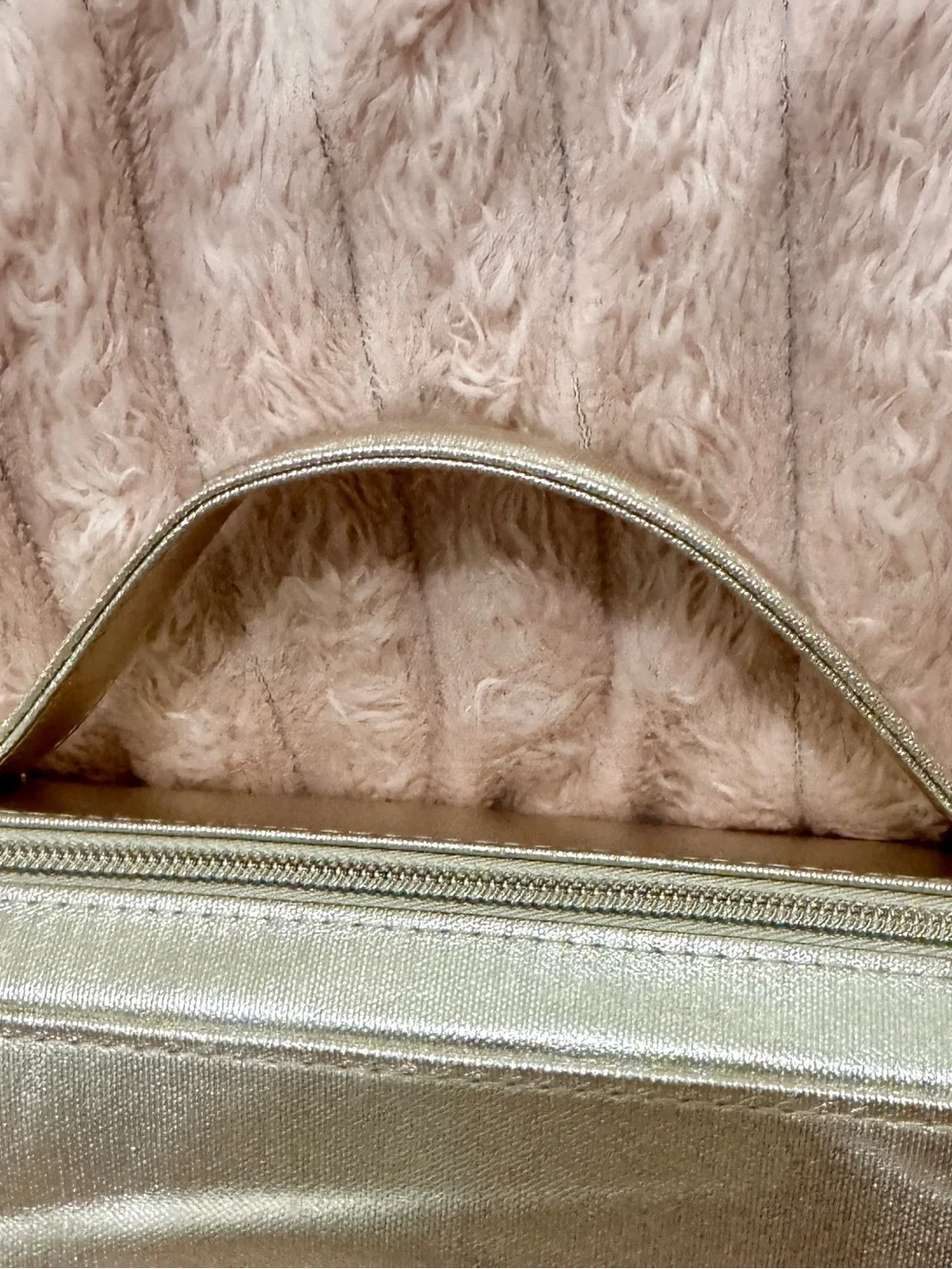 Lancome Metallic Rose-Embossed Carry Bag
